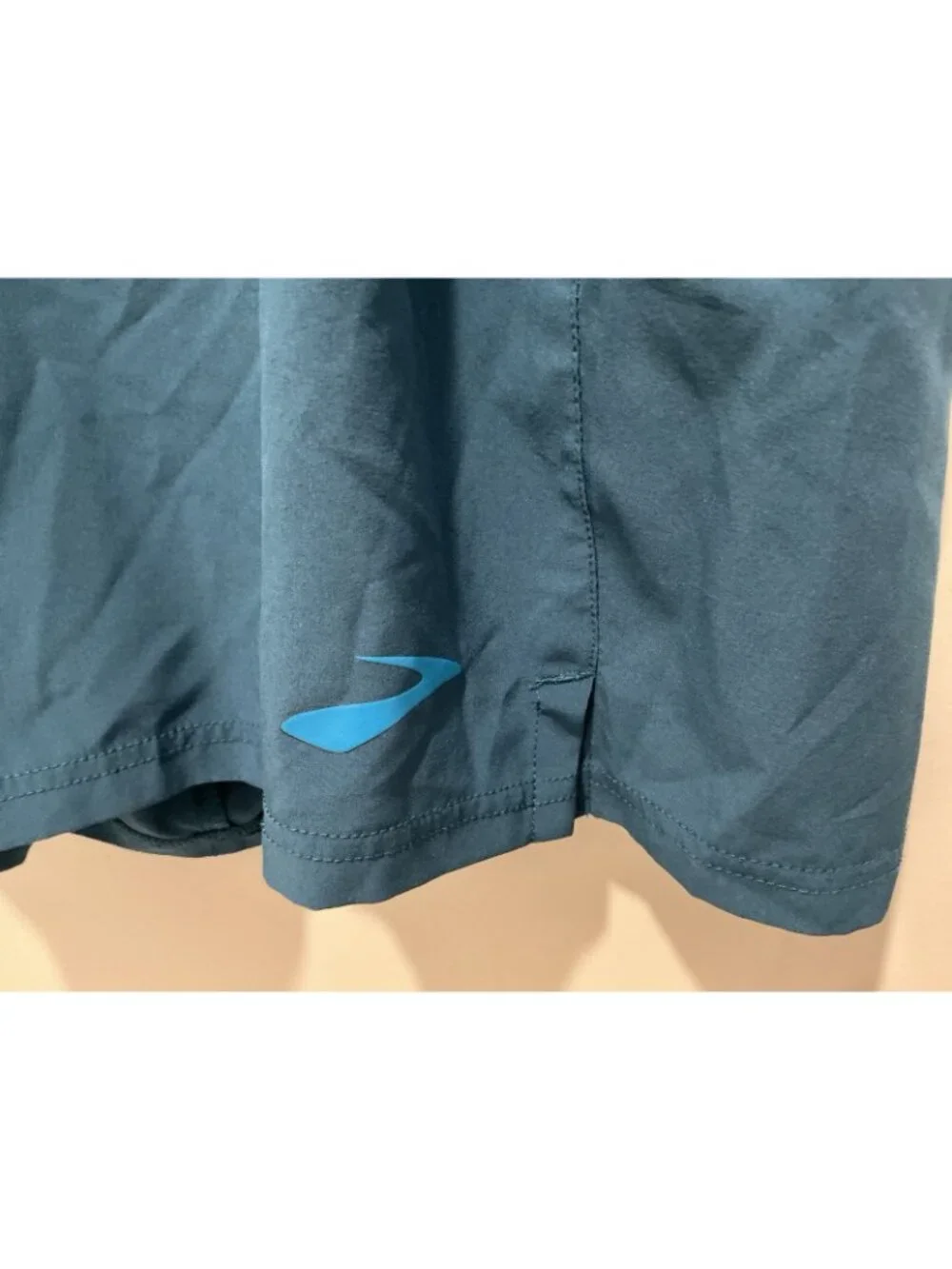 Brooks Sherpa Running Shorts Men’s XL Lined Teal Blue Green Trim - Picture 2 of 7